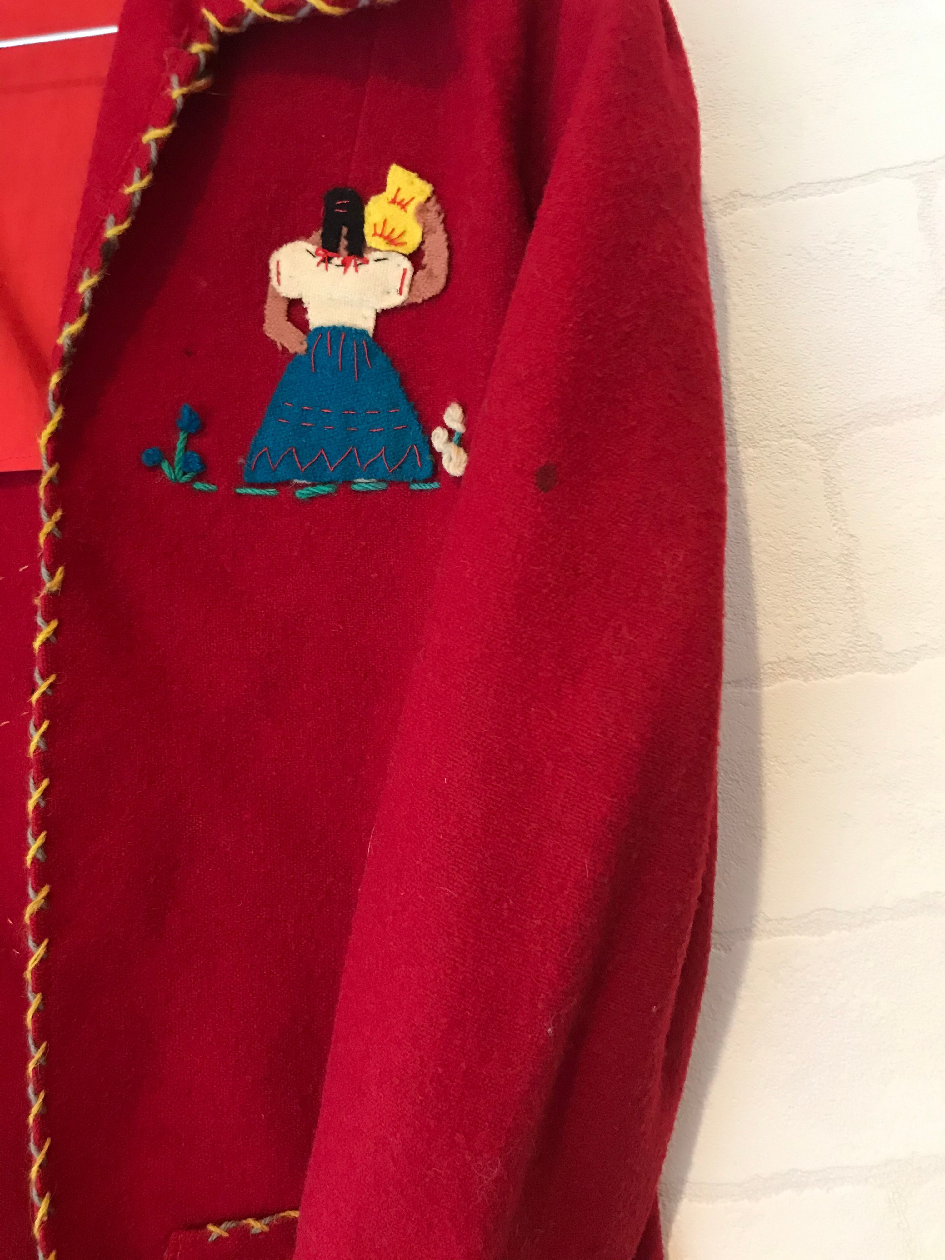 vintage メキシカン　パッチワーク 刺繍　ジャケット