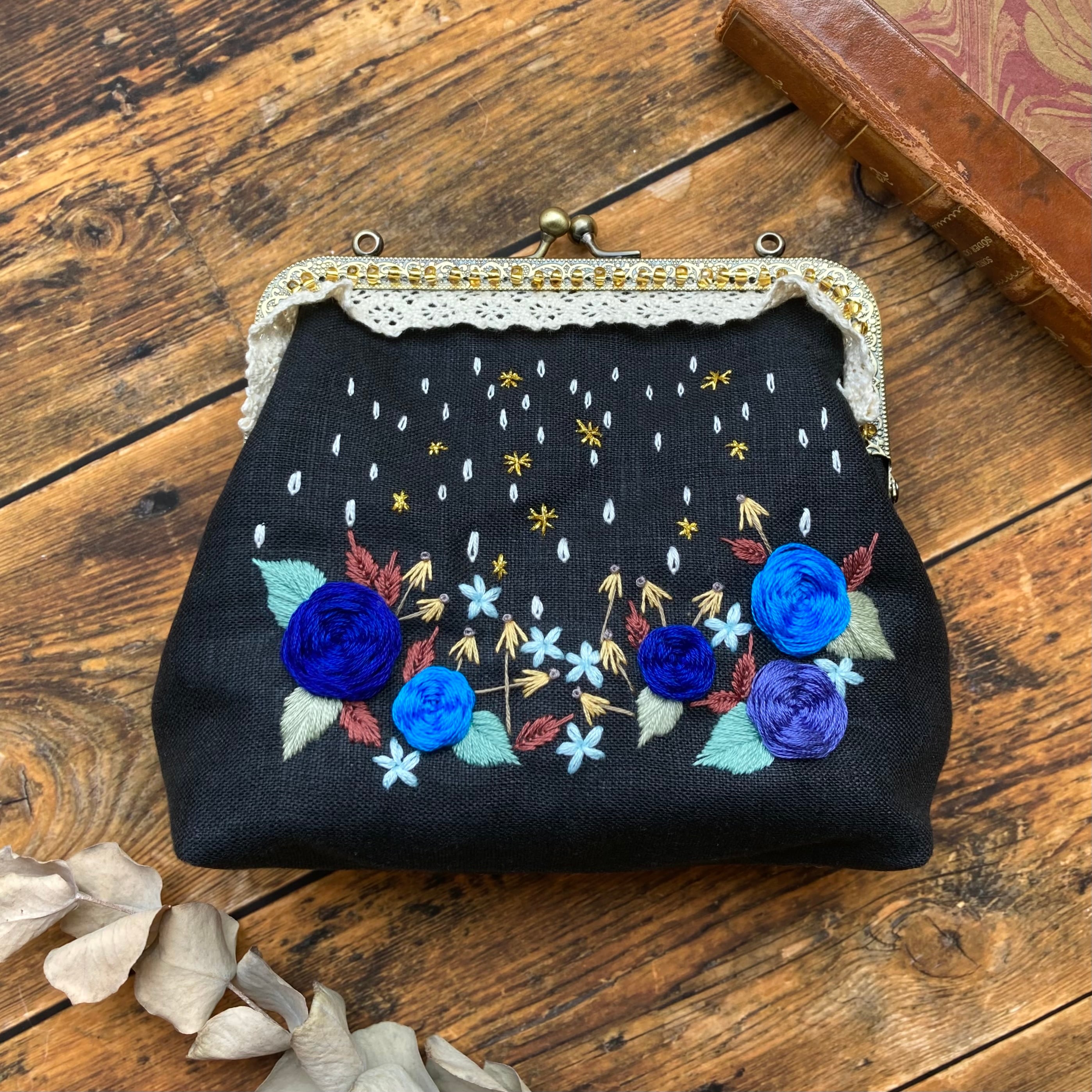 花刺繍 ショルダー ポーチ - ショルダーバッグ