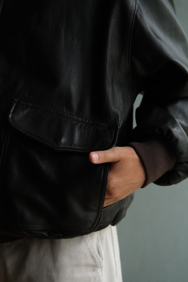 90's "L.L.BEAN" A-2 type leather jacket