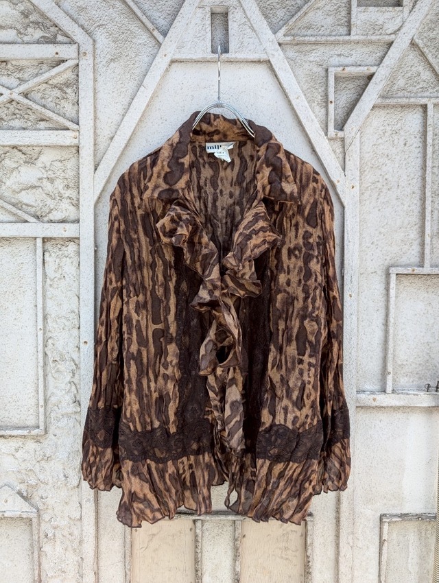 "MILLER’S" leopard pattern frill shirt