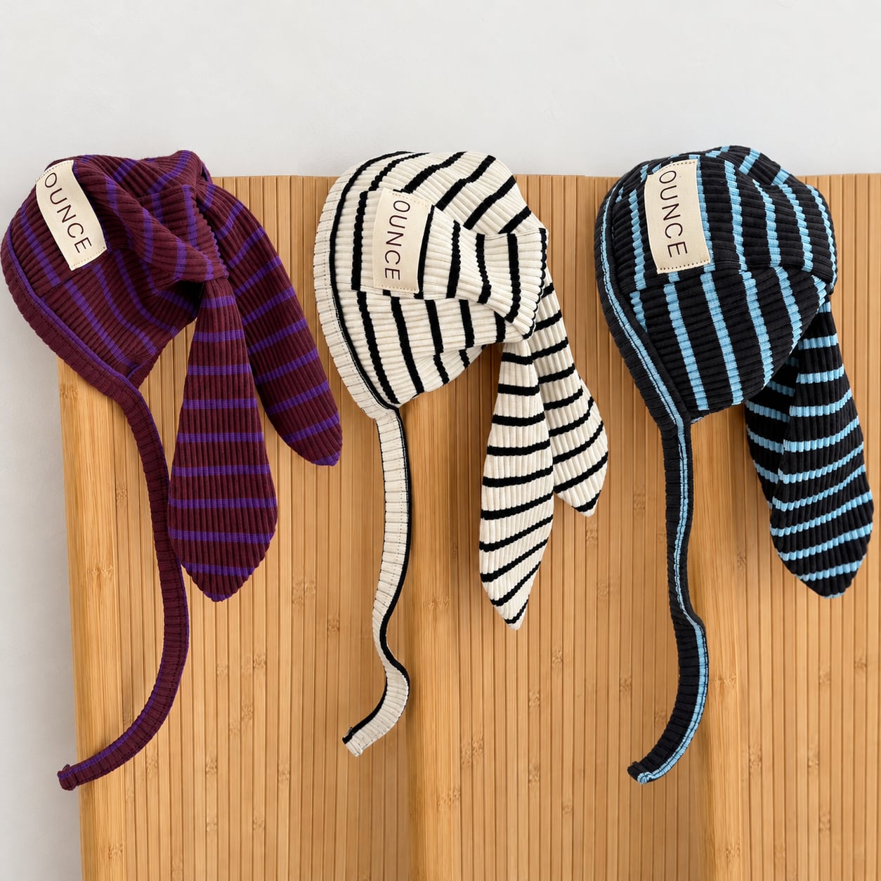 予約【ounce】STRIPE BUNNY HAT (3color)