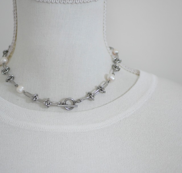 バロックパールノットネックレス