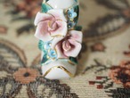 薔薇と勿忘草 陶器のヒールシューズ(欠けあり) 画像14