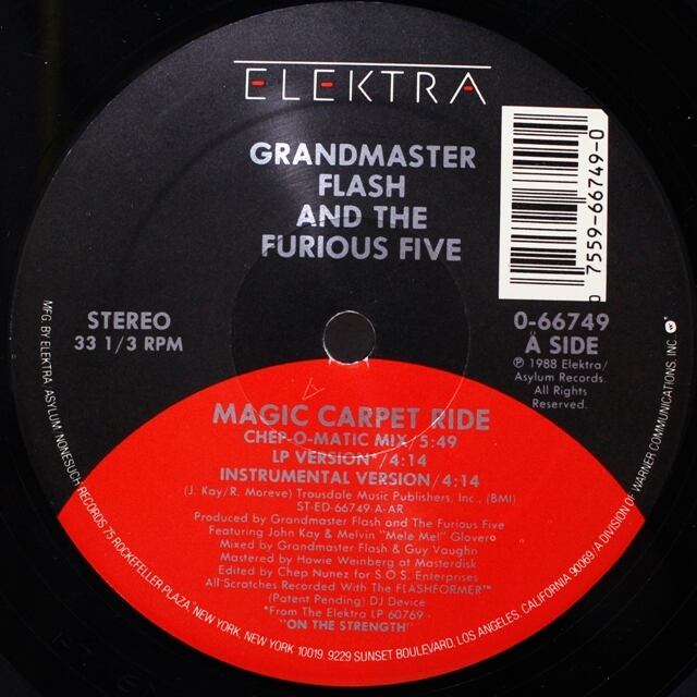 Grandmaster Flash & The Furious Five / Magic Carpet Ride / On The Strength [0-66749] - 画像2