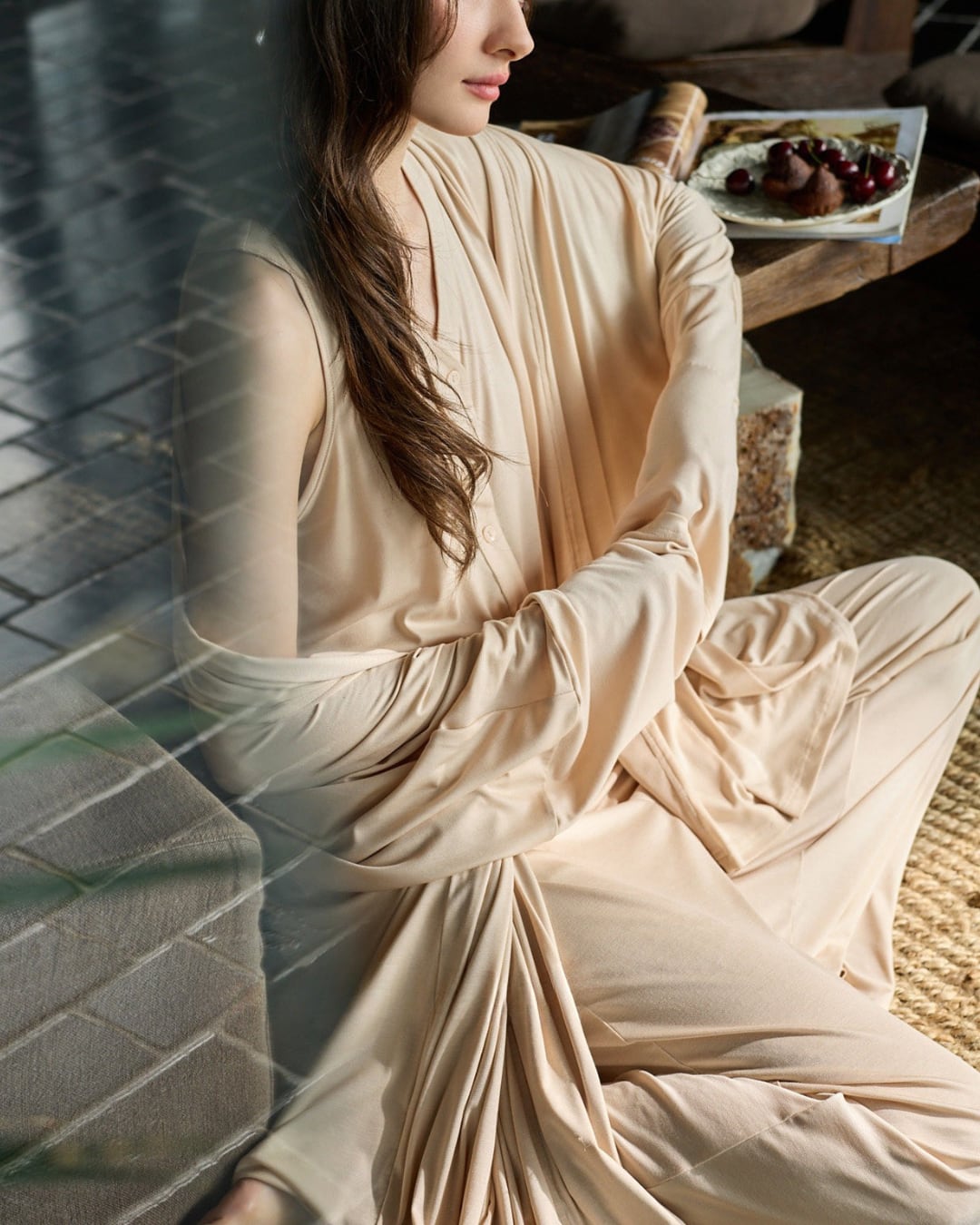 ドレープリラックスルームウェア3点セット R26005