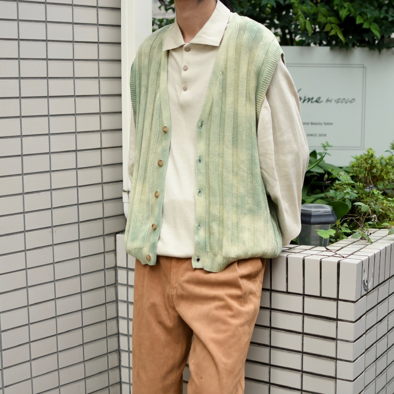 PRONT UOMO cotton rayon knit polo