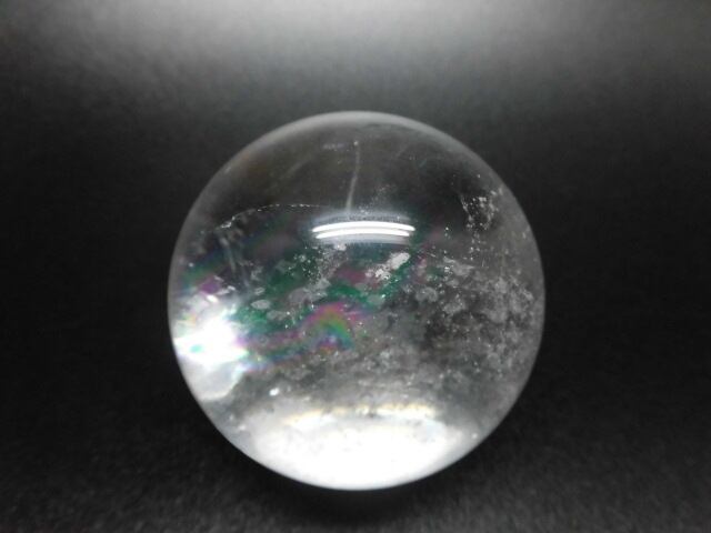 【送料無料】【高品質】59mmブラジル産天然レインボー水晶玉 no.2