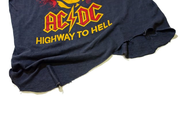 年代 年代 AC/DC ラグラン バンド Tシャツ "パキ綿" M