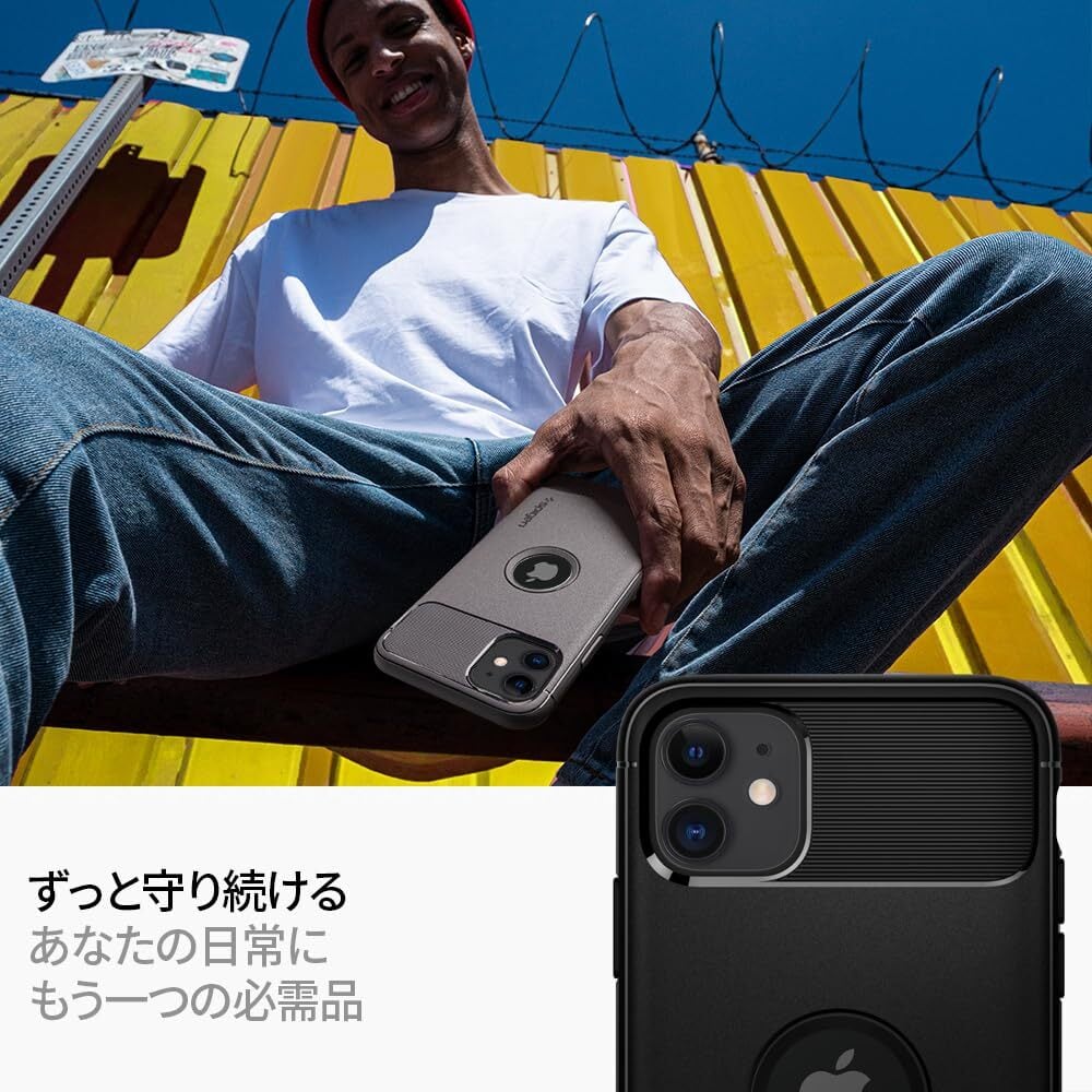 Spigen iPhone11ケース 耐衝撃 米軍MIL規格取得 TPU さらさら 衝撃吸収