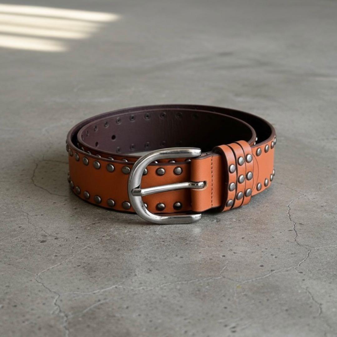 y2k スタッズベルト メタルブラック アメカジ 古着 グランジ wb37 | Pay ID