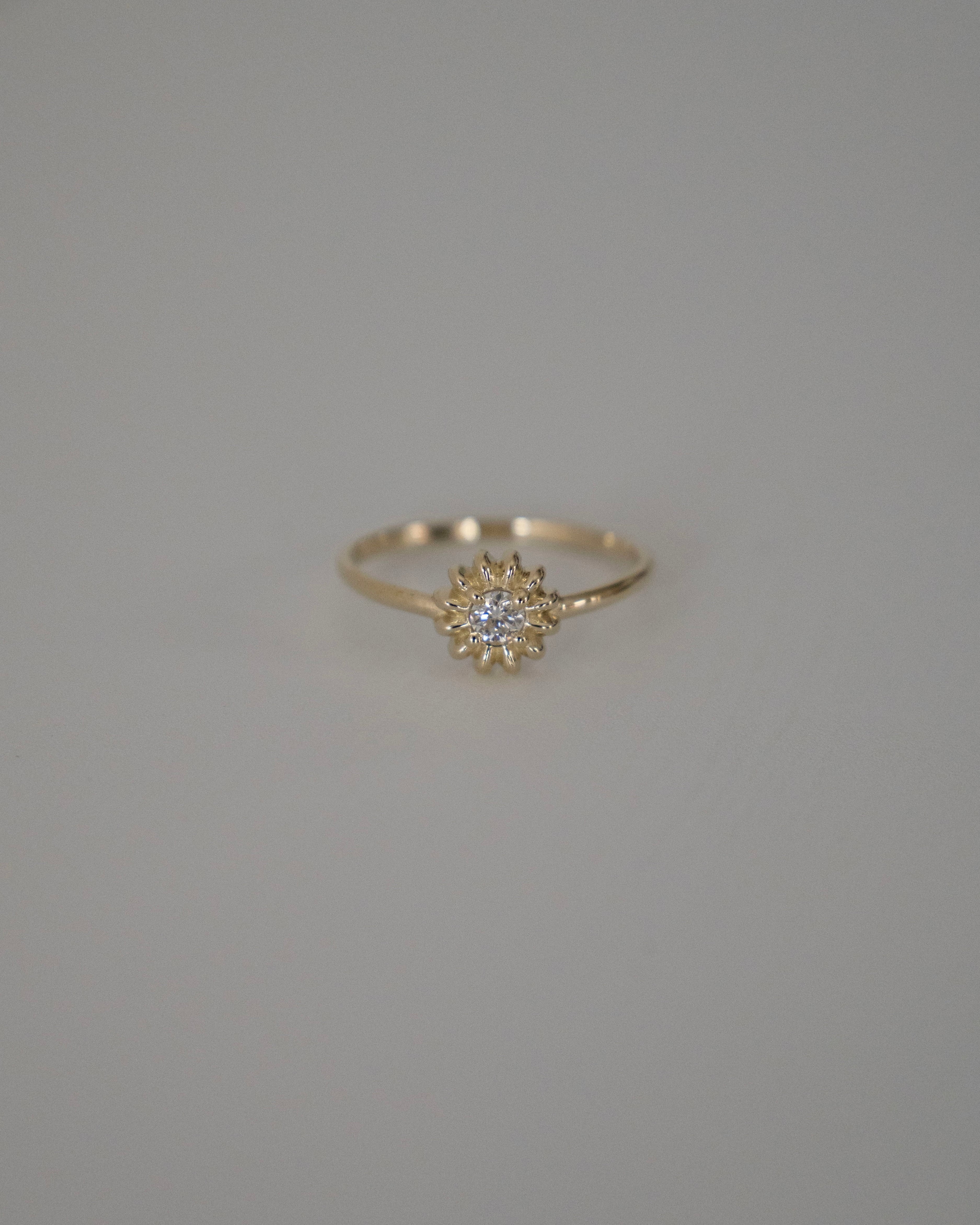 bloom ring 02 (K10,Lab-Grown Diamond)