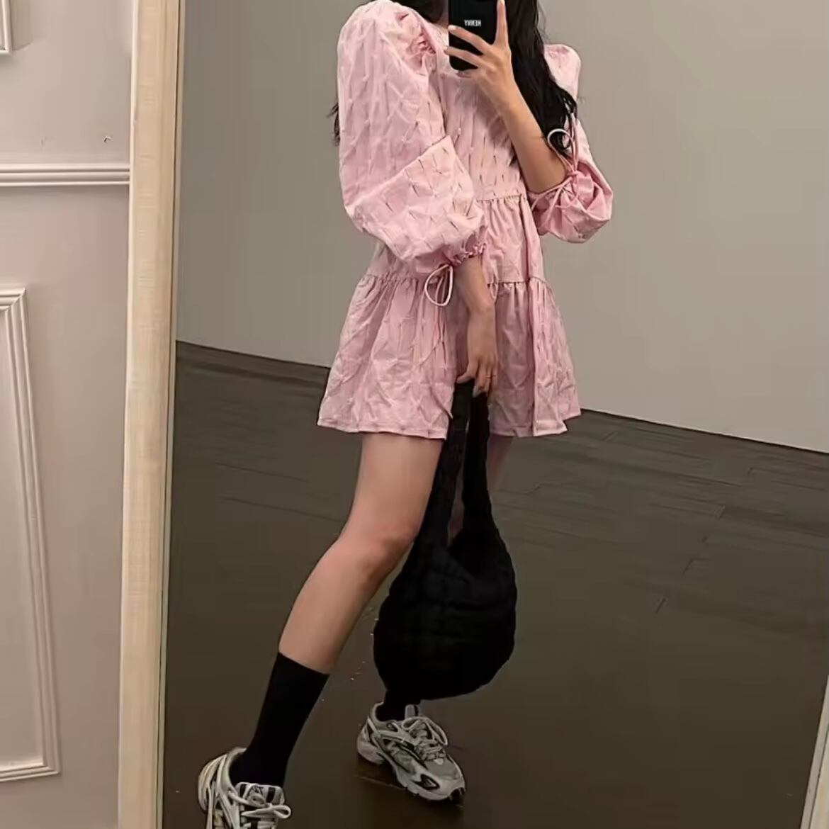 パワーショルダーミニワンピース