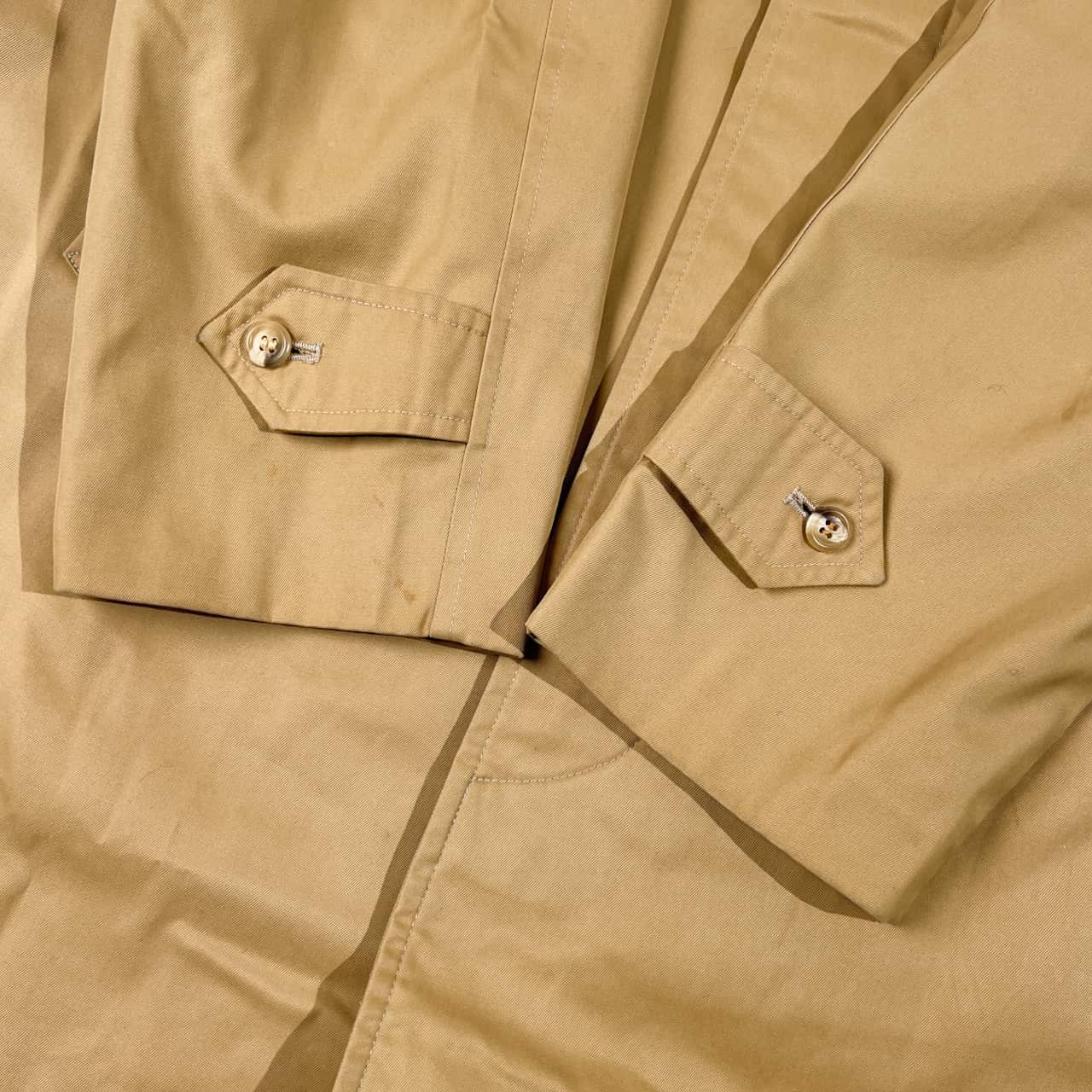 70s 80s VAN JACKET ヴァンヂャケット 比翼 ステンカラーコート 170-87-75(M相当)/ベージュ系 メンズ アイビー トラッド ビンテージ