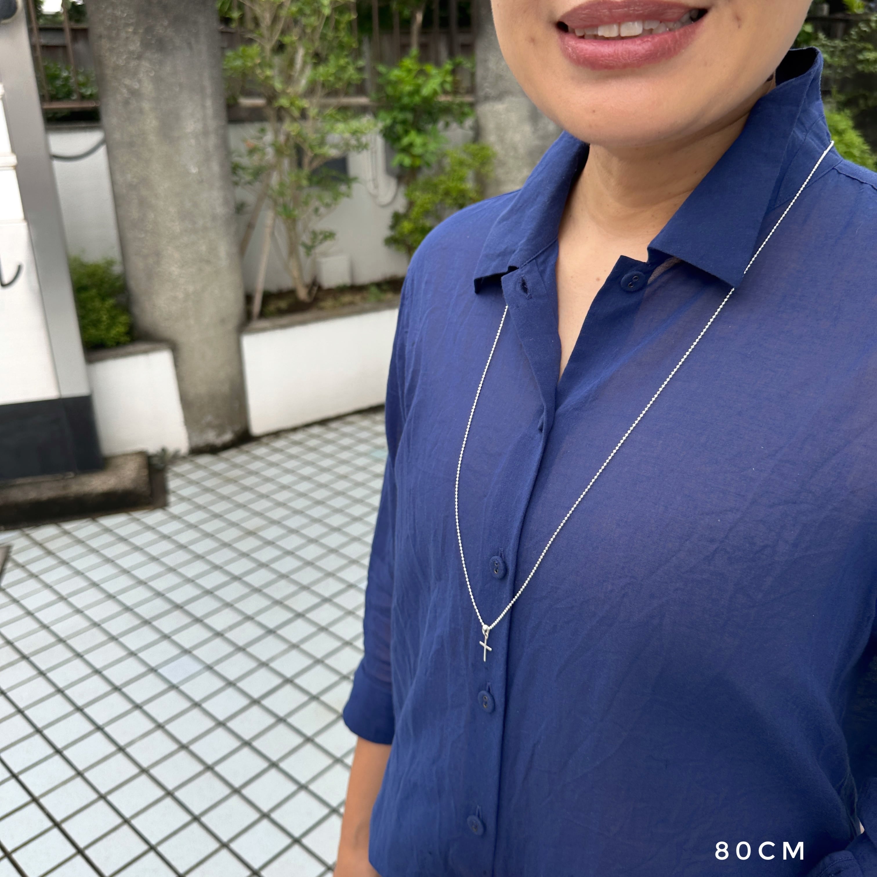 残りわずか】リトル クロス with カットボールチェーン 70cm−80cm