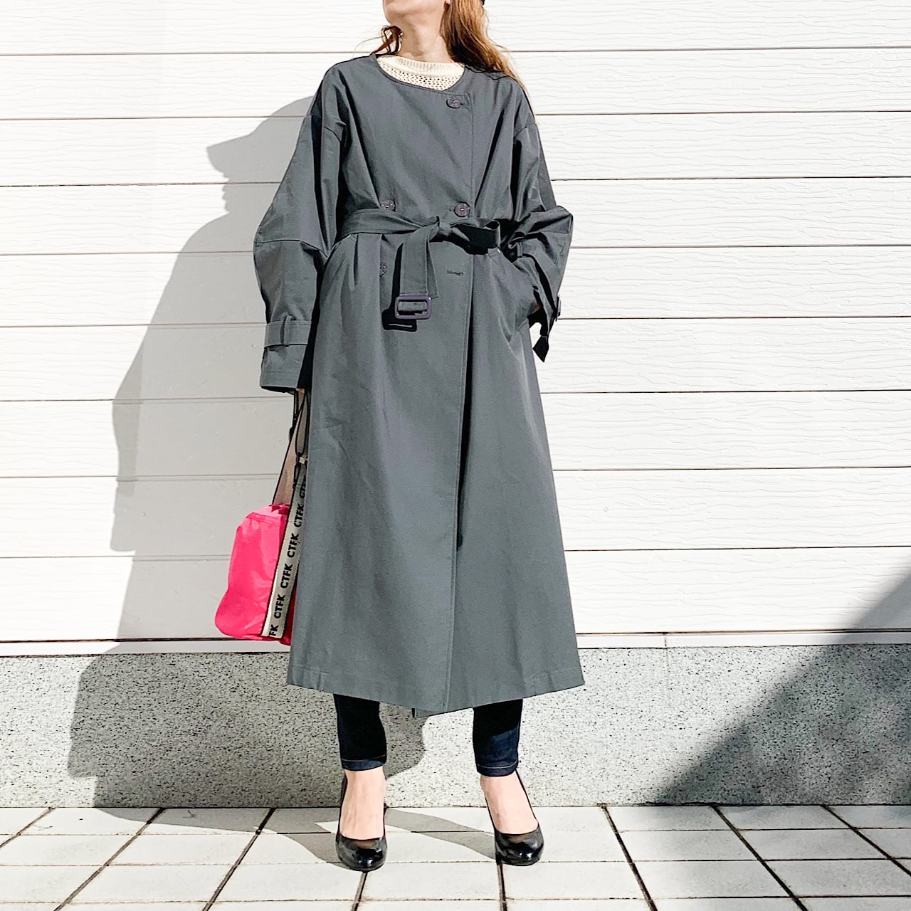 ノーカラートレンチコート | Q♡