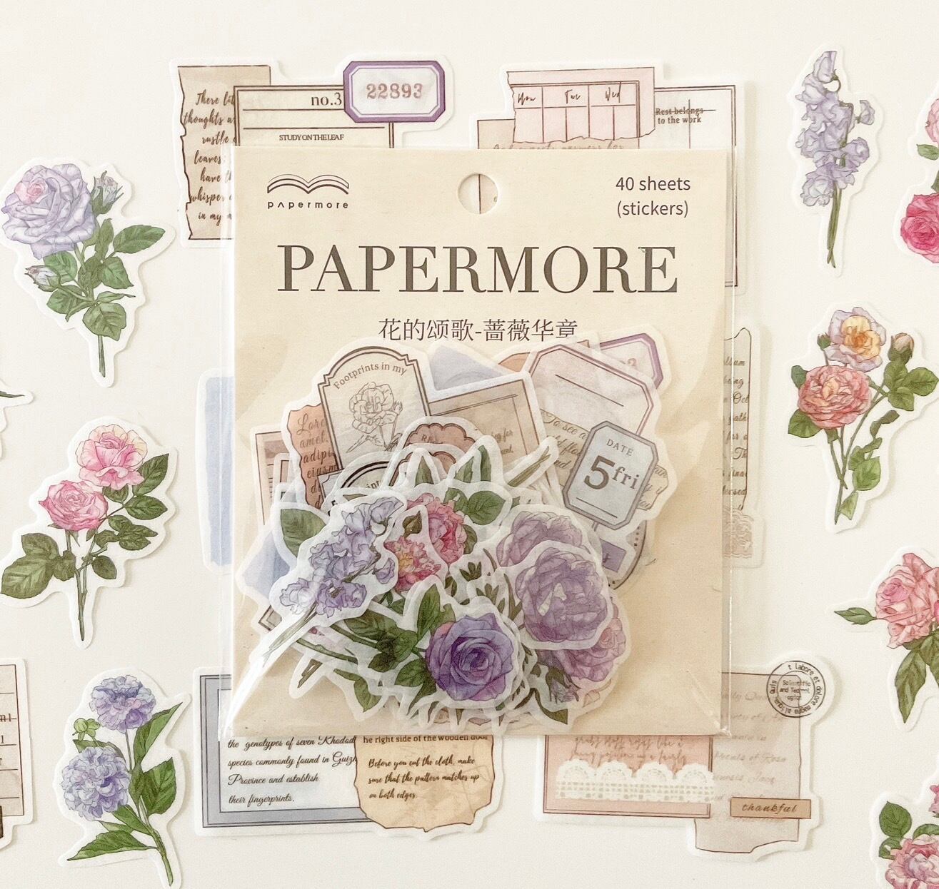 collage フレークシール pink