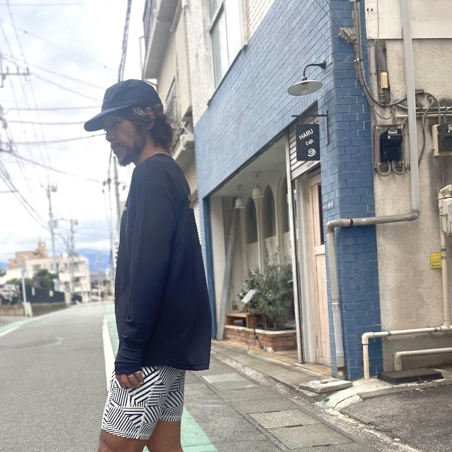 charbon / DRY SMOOTH LONG SLEEVE TEE（Dark Navy） | 道がまっすぐ