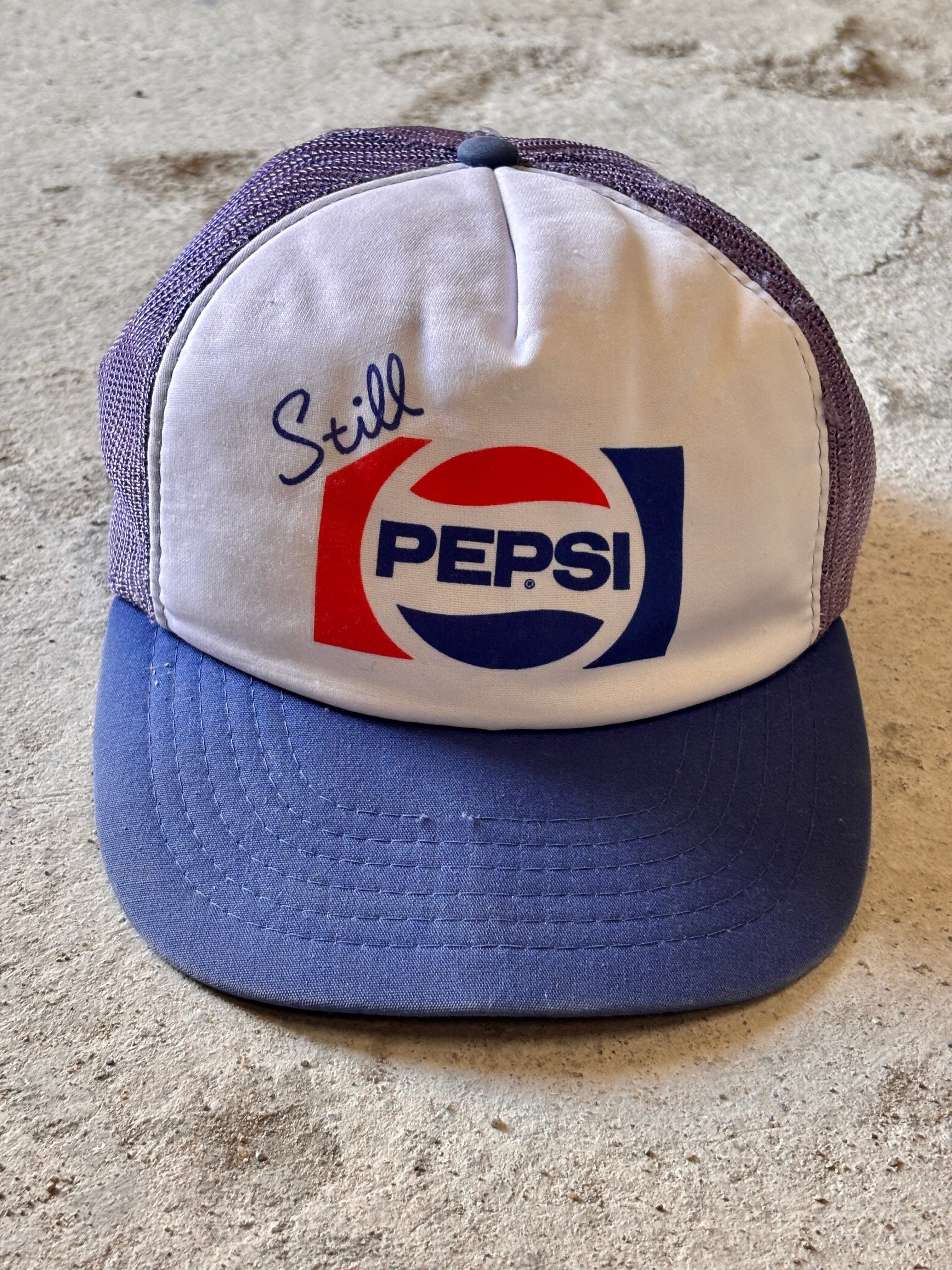 00s PEPSI⁄Logo Mesh Cap⁄Free⁄ロゴプリントメッシュキャップ⁄ブル－⁄