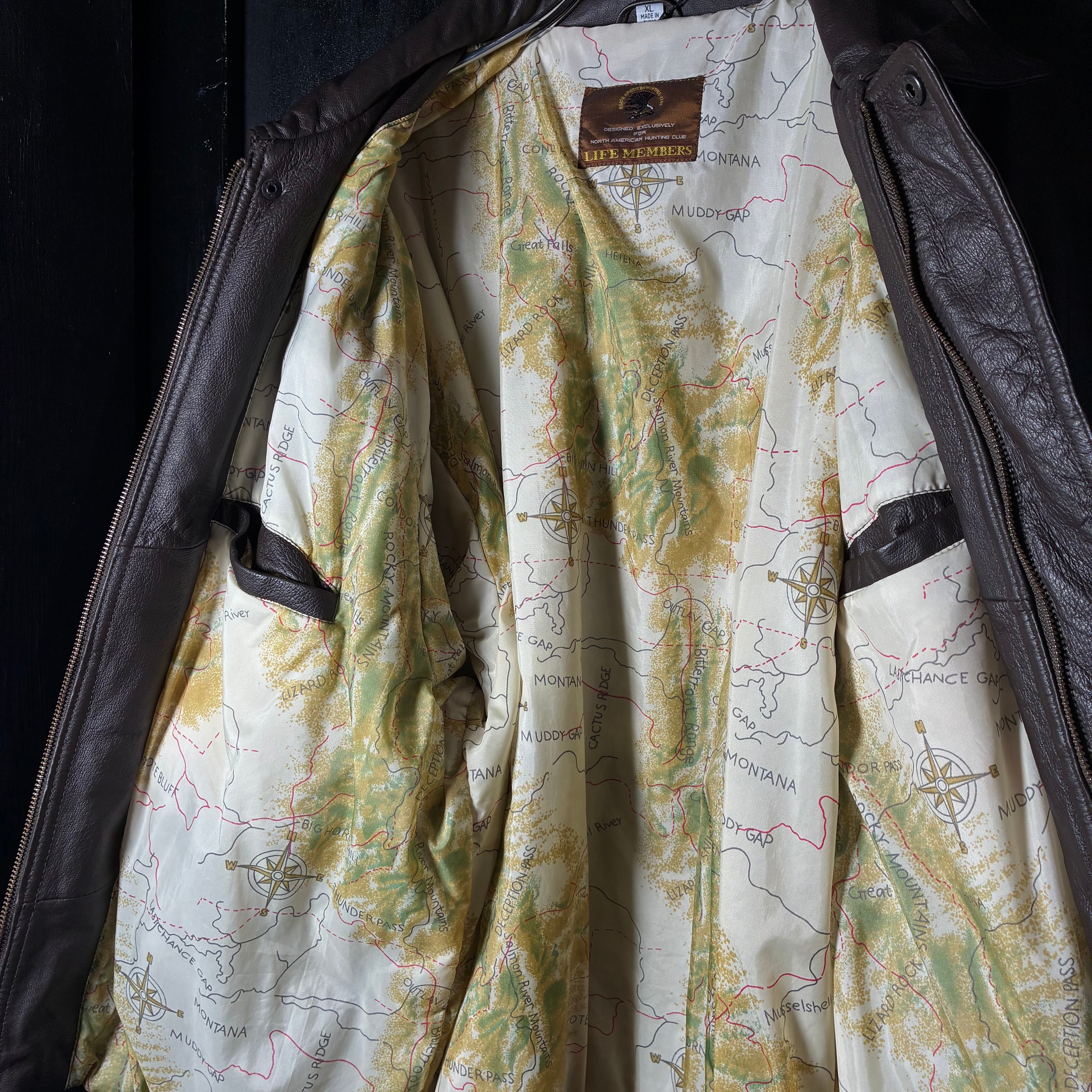 A-2タイプ 本革 レザージャケット / ブラウン / North American