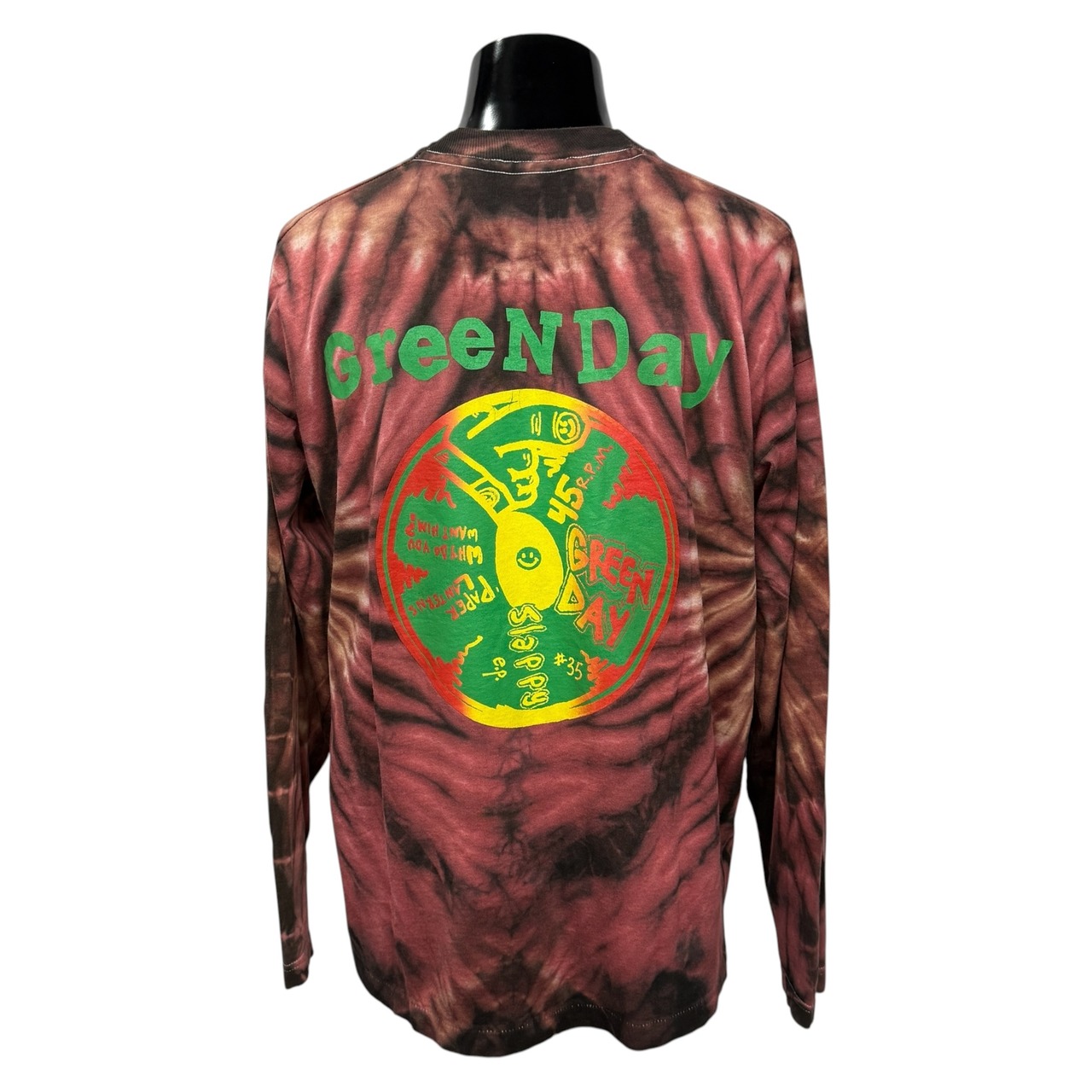 【GREEN DAY】グリーンデイ "DOOKIE DOG" 90's Vintage タイダイ ロングスリーブTシャツ
