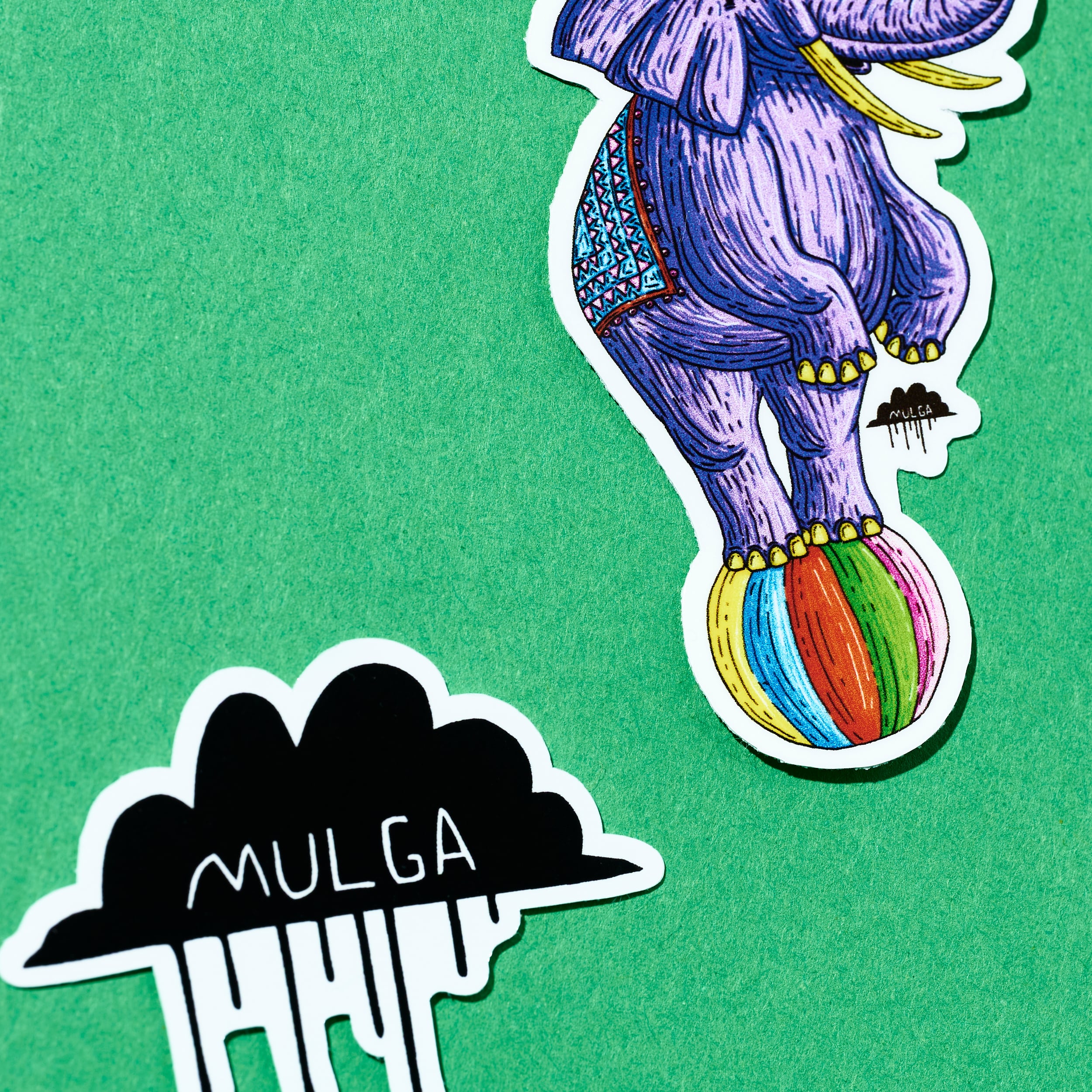 ステッカー（2枚入り）MINI-6 Elle the Excellent Elephant＋MULGA