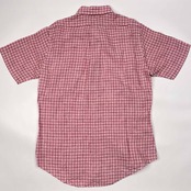 リネン100% Brooks Brothers 346 ブルックスブラザーズ SLIM FIT チェック BD ボタンダウン 半袖シャツ M/ピンク系 メンズ