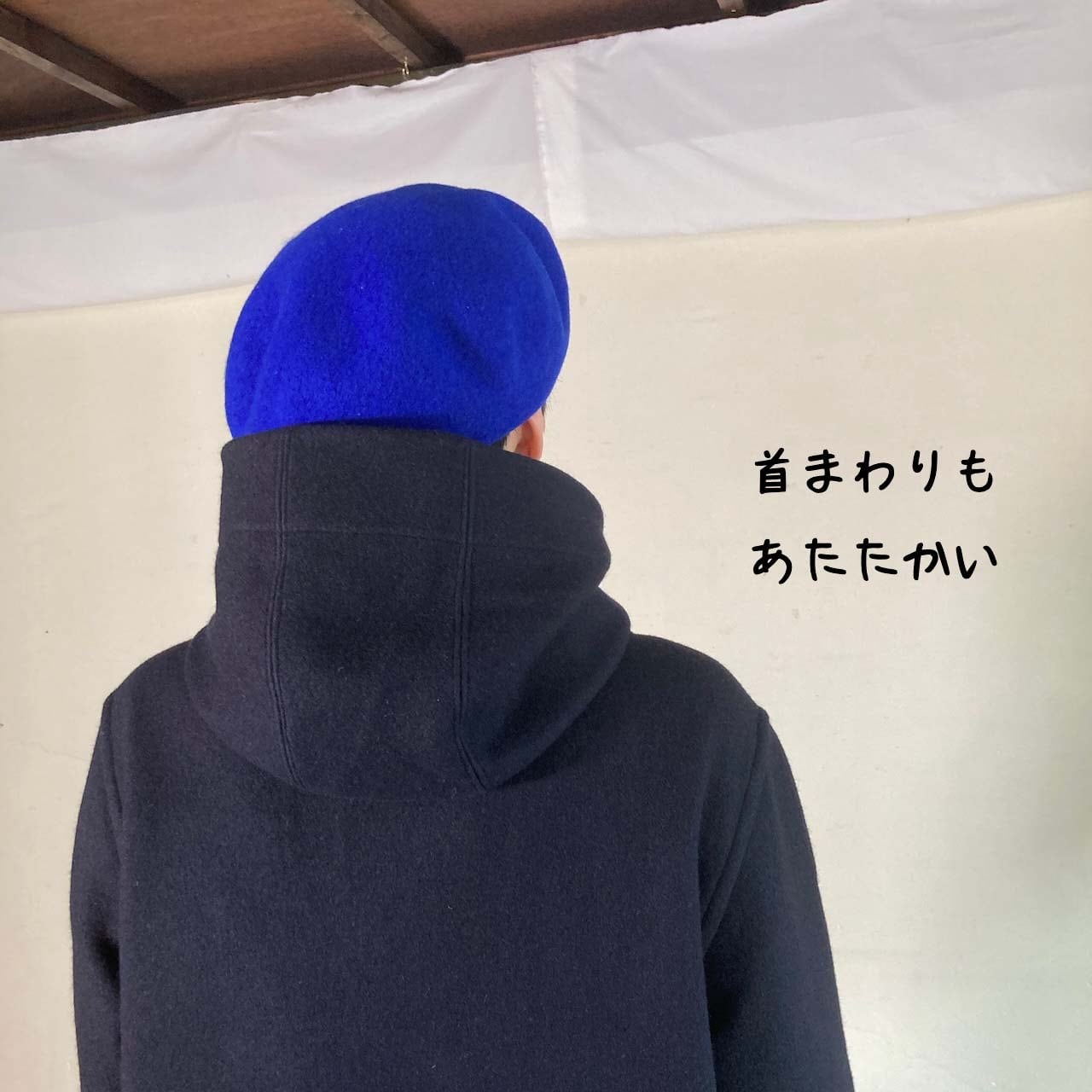 ホネホネ COACH ウール ダッフルコート メンズ Sサイズ 濃紺 BLUE BLUE