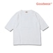 GOODWEAR グッドウェア 3/4 RAGLAN TEE 7分袖 ラグランTシャツ ベースボールTシャツ 7.2oz ヘビーウェイト コットン アメリカ製 メンズ レディース WHITE