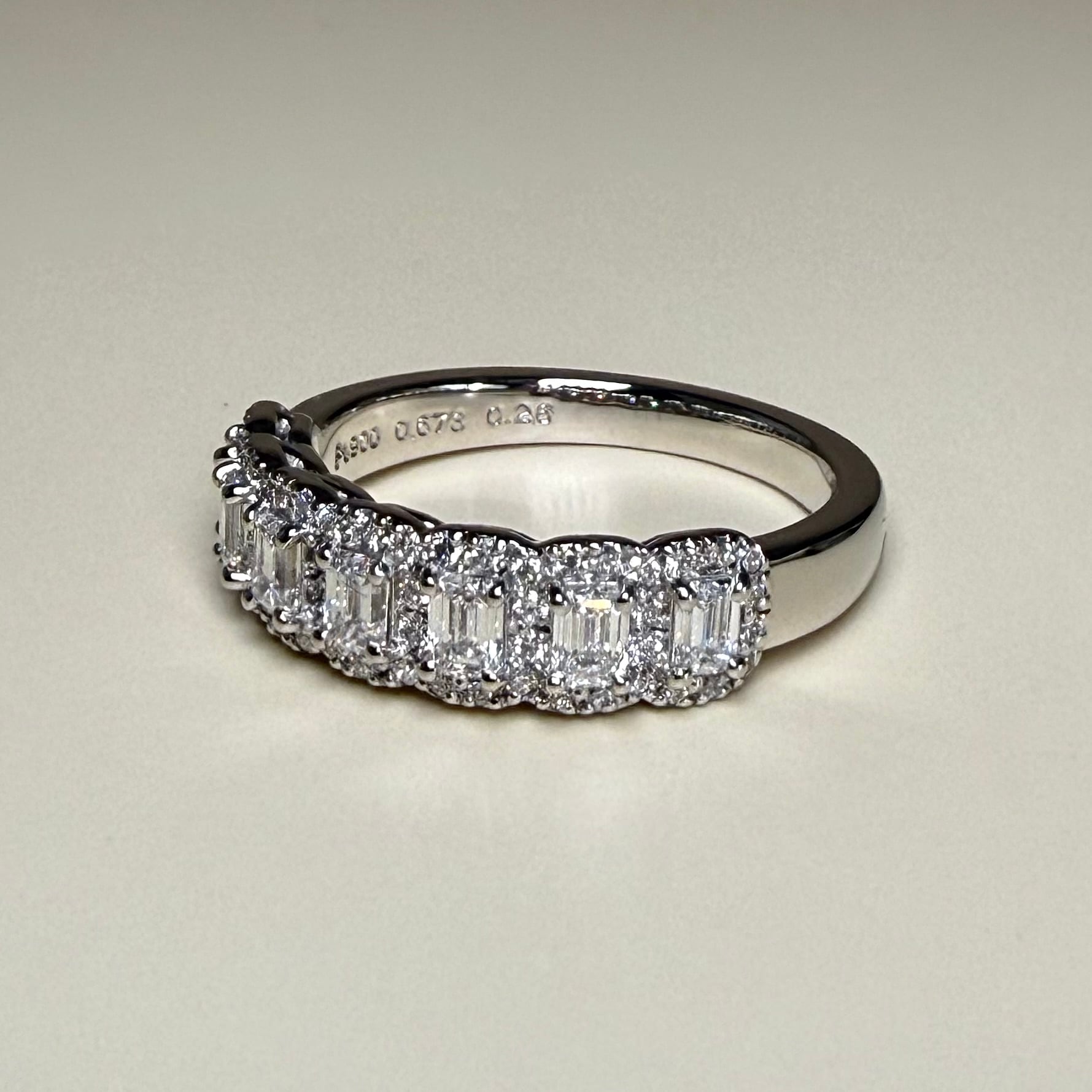エメラルドカット ダイヤモンドデザインリング MS 0.70ct K18イエロー