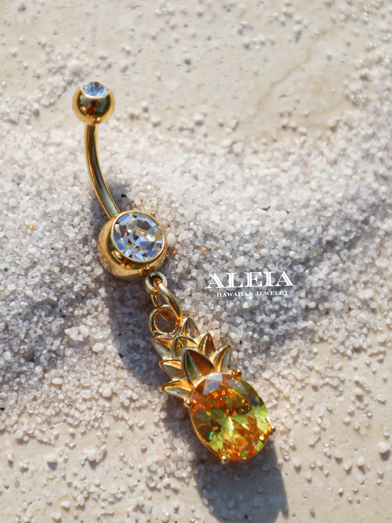 Hawaiianジュエリー ピアス Pineappleへそピアス[316L]ハワイアンジュエリー | ALEIA【Hawaiian