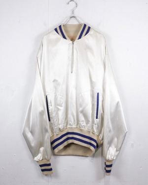 【Caka act2】40’s Vintage Satin Half-Zip Pullover