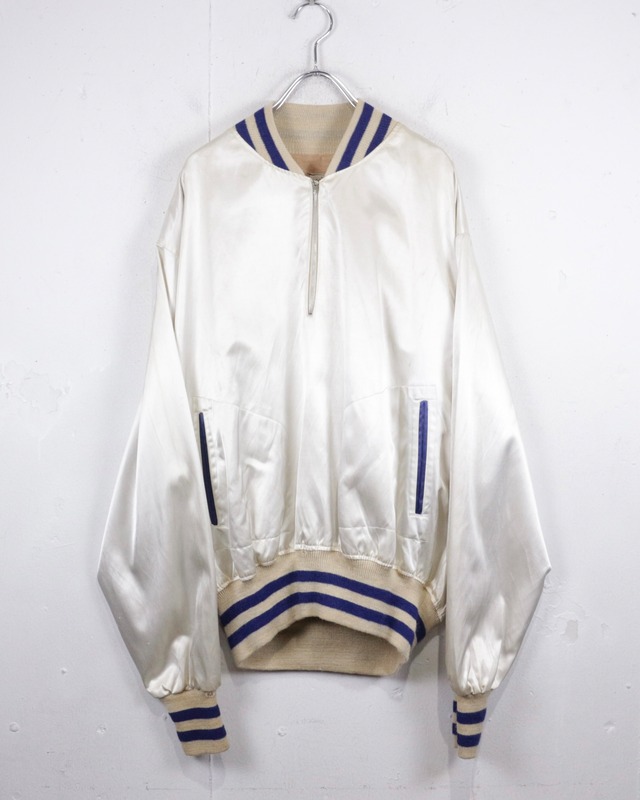 【Caka act2】40’s Vintage Satin Half-Zip Pullover