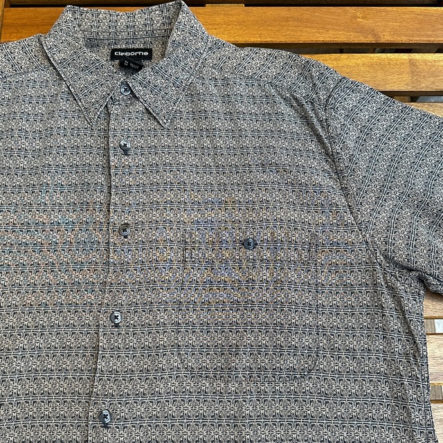 CLAIBORNE RAYON SHIRT 総柄 L OLD MODEL