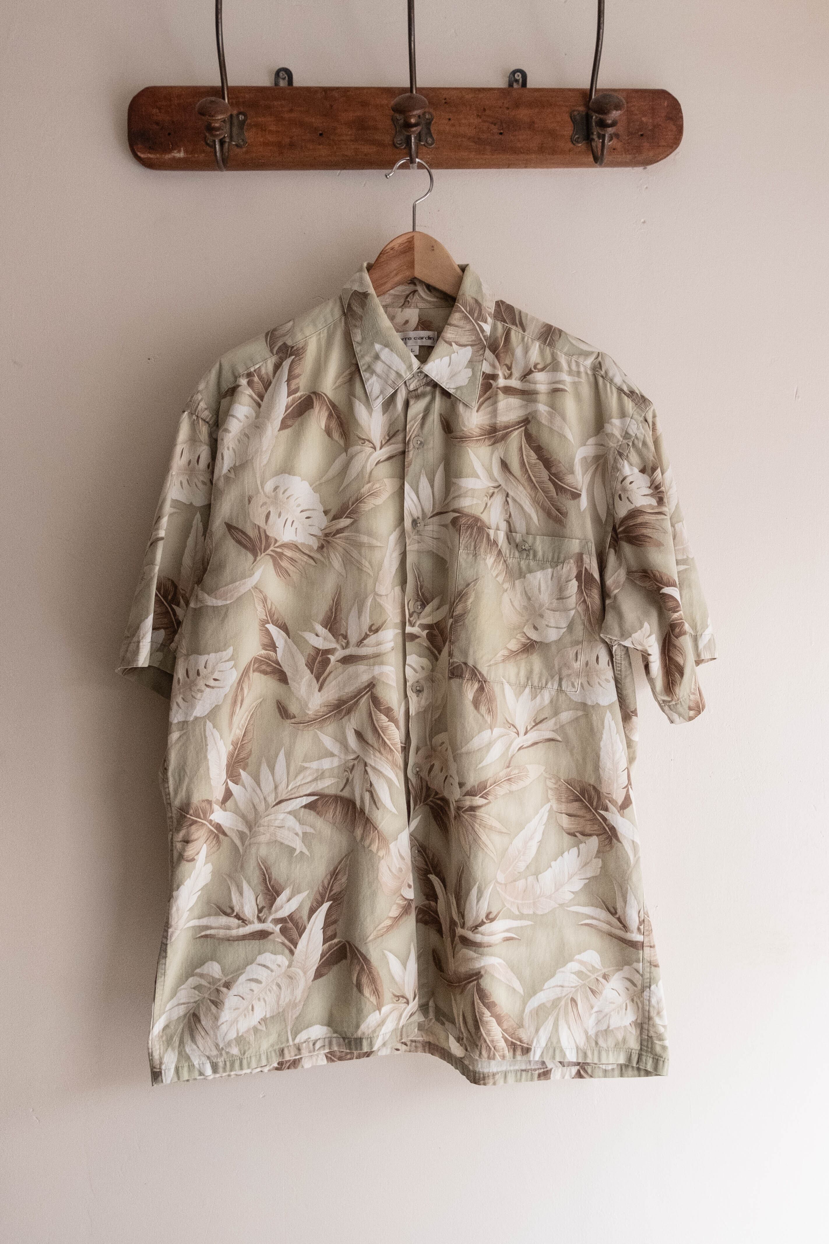 フランス古着)Pierre Cardin スエード風素材 シャツ ブラック フランス pierre cardin S/Sシャツ 35B | militaria & encore