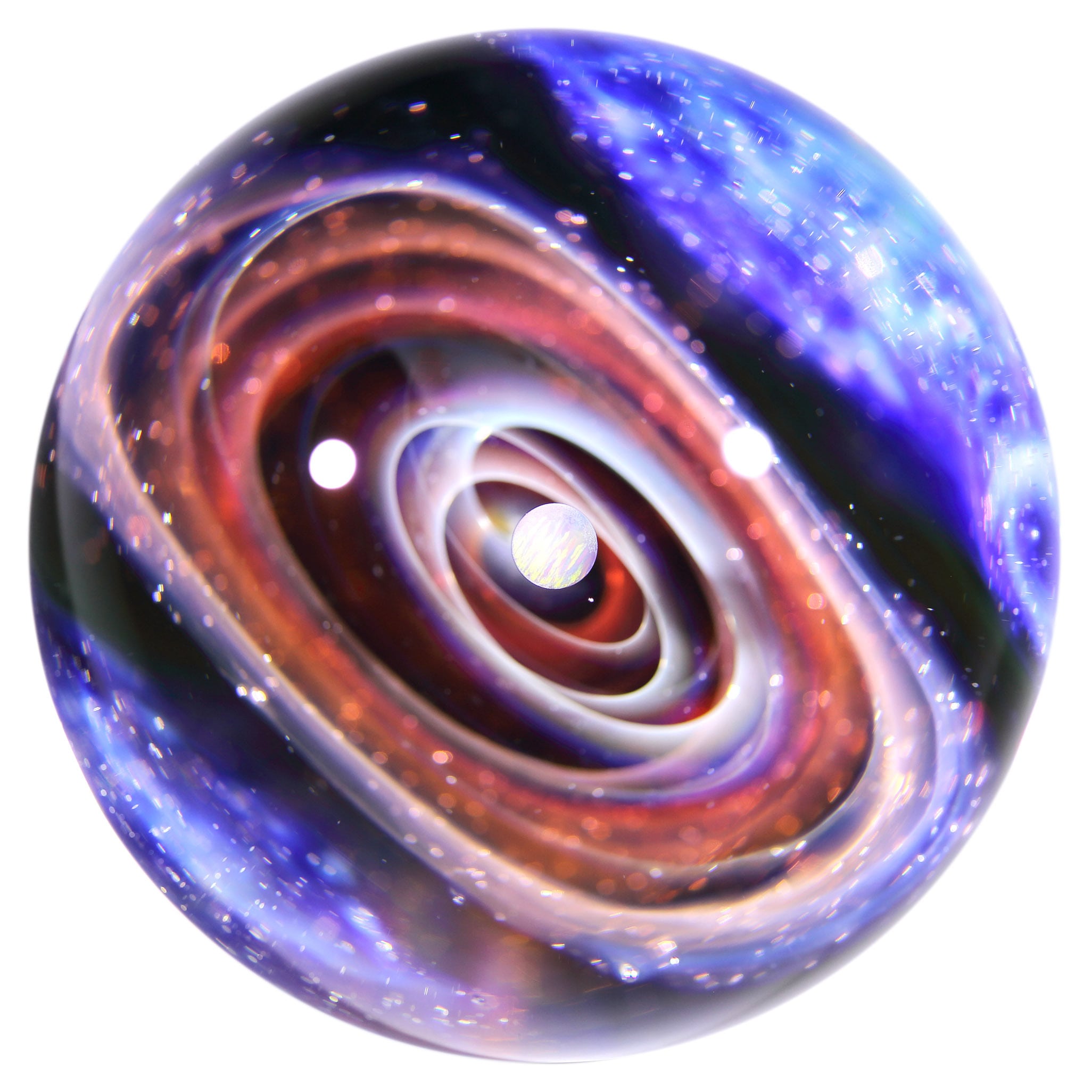 24mm Galaxy Glass Pendant 宇宙ガラスペンダント (螺旋状銀河） no