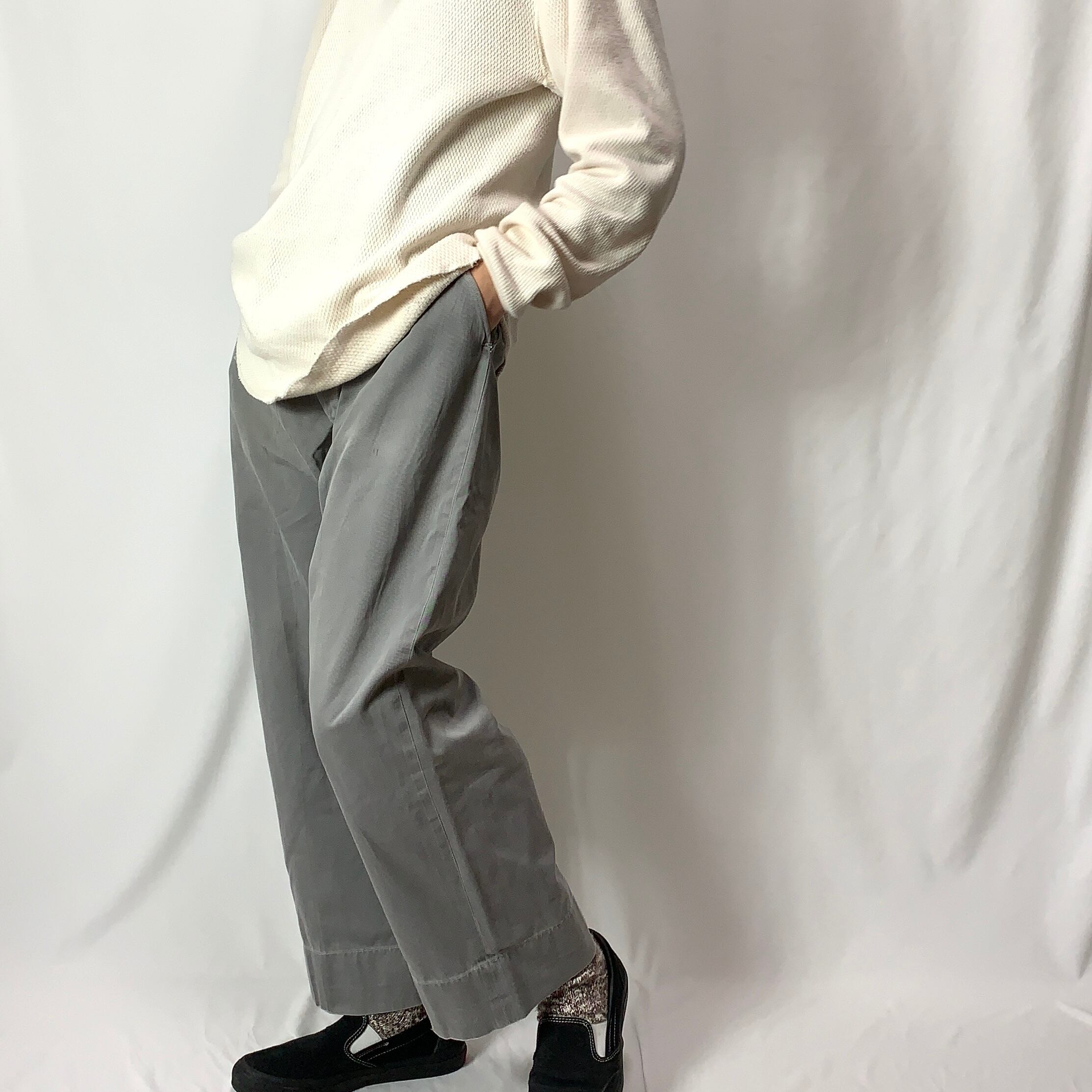 vintage 50s CHINO PANTS WORK PANTS チノパン ワークパンツ ライト ...