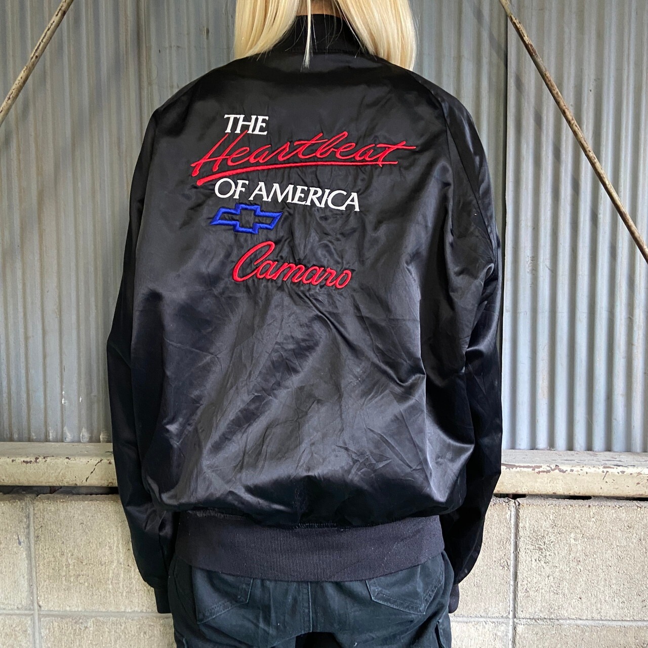 80〜90年代 CHEVROLET Heartbeat of America シボレー バックロゴ刺繍 