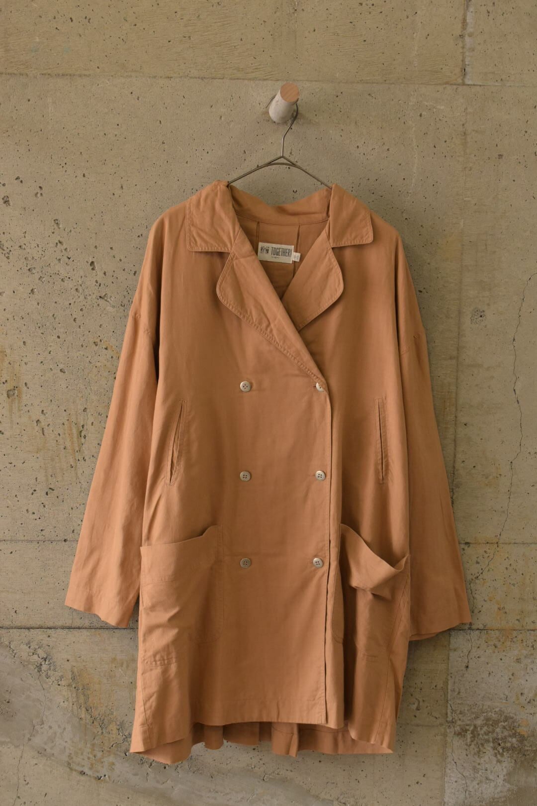 Metal button soft half coat