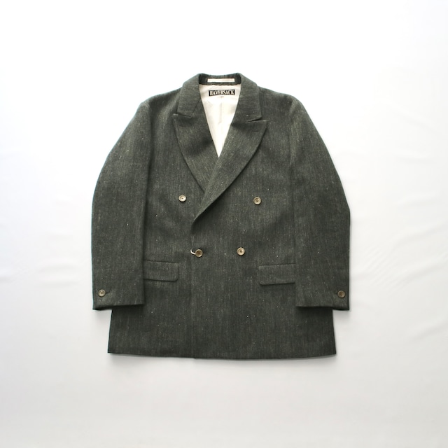 【HAVERSACK ハバーサック】WOOL LINEN HERRINGBONE TWEED DOUBLE BREASTED JACKET ウールリネンヘリンボーンツイードダブルブレストジャケット 472331