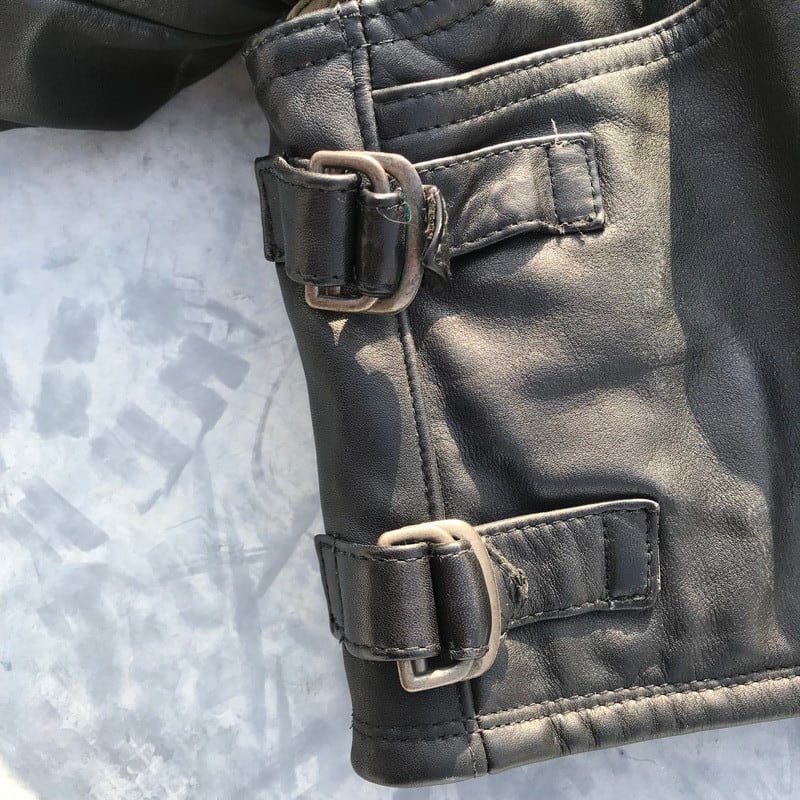 HAROLD'S GEAR レザー ベリーショートブルゾン 牛革 ステアハイド