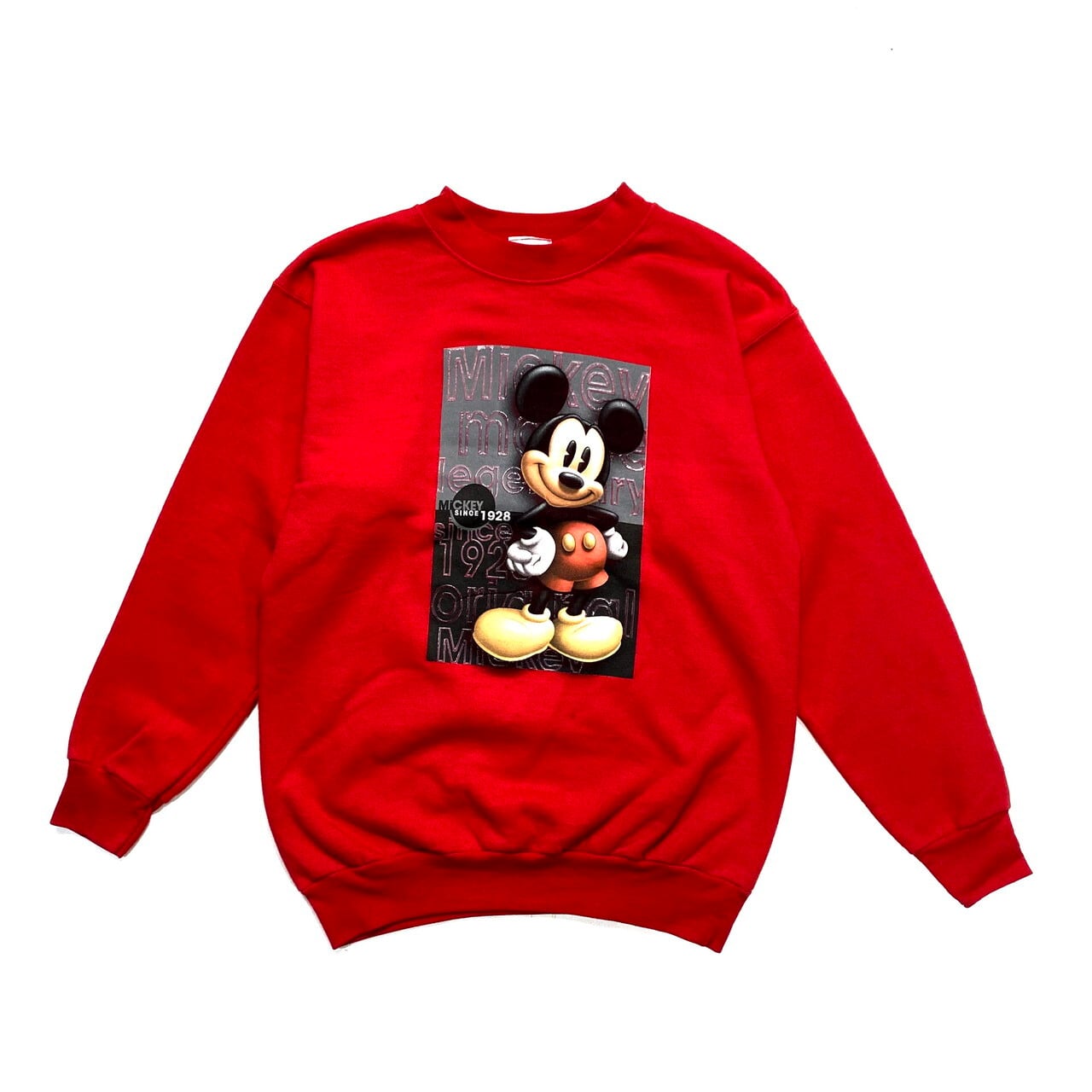 Disney Store ディズニー ミッキーマウス プリントスウェット キャラクタースウェット レッド 赤色 Sサイズ 古着 スウェット Swe30 Cs2211 50 Cave 古着屋 公式 古着通販サイト