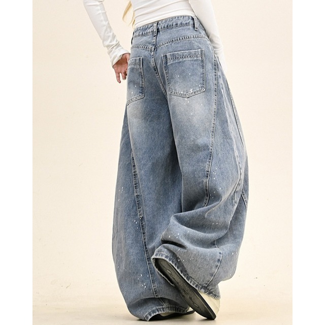 washed paint wide leg denim　ウォッシュペイントワイドレッグデニム　J0663