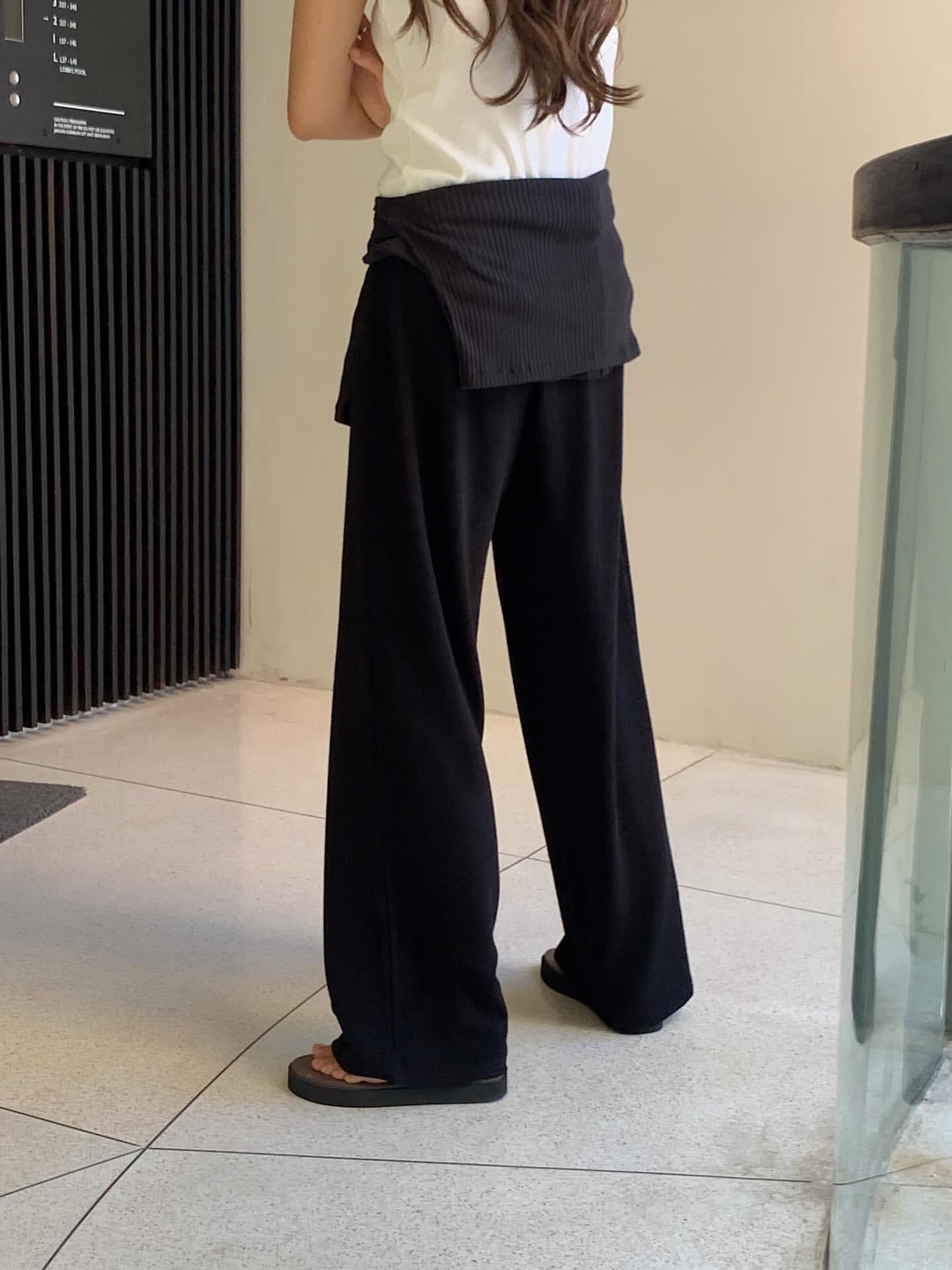 (予約)Liter / Lounge air straight pants / black