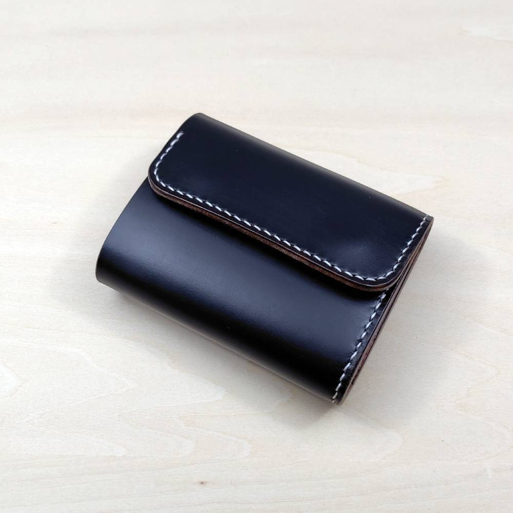 ミニウォレット 三つ折り コンパクト 財布 クロムエクセル/サドル