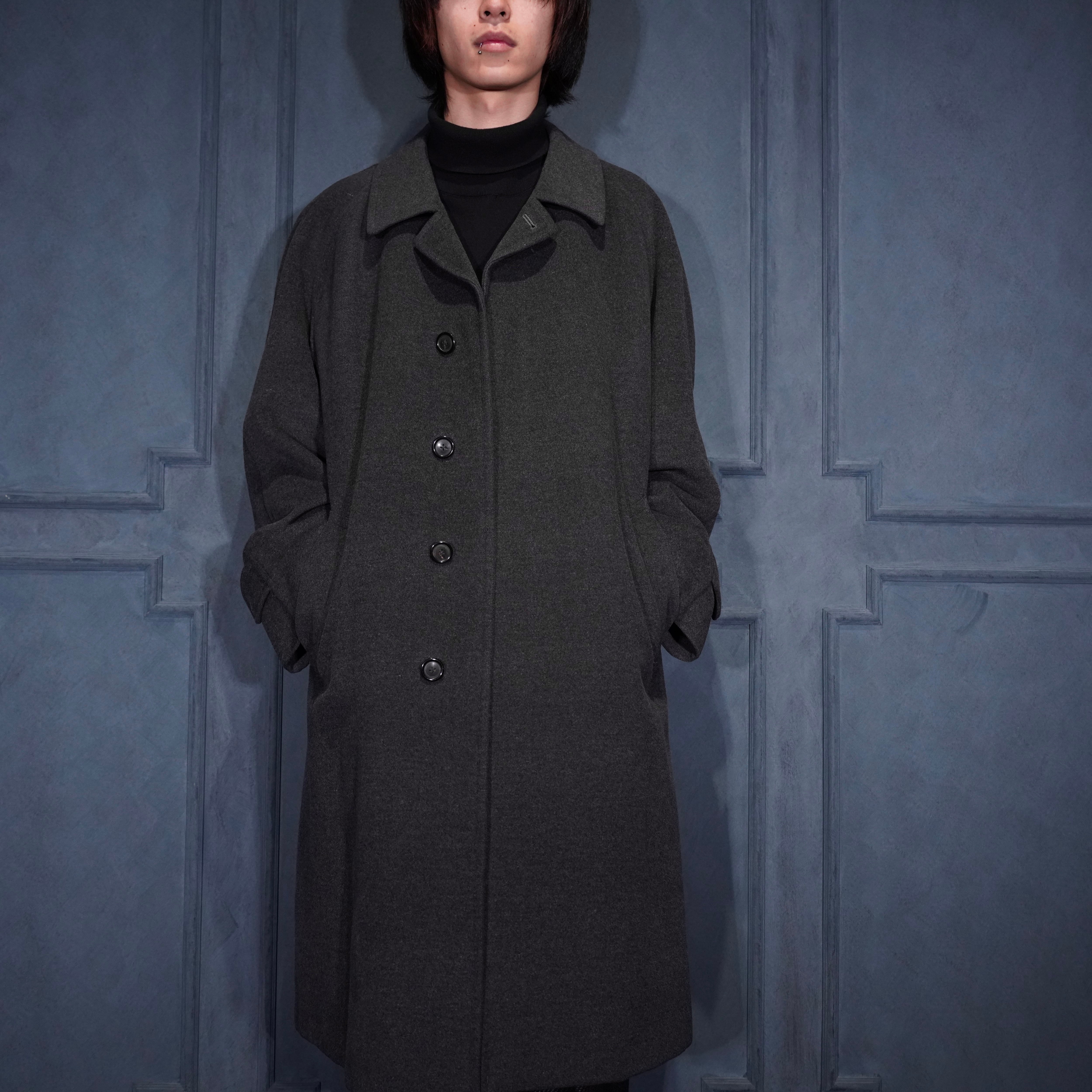 BURBERRY LONDON CASHMERE ANGORA BREND WOOL DESIGN BALMACAAN COAT