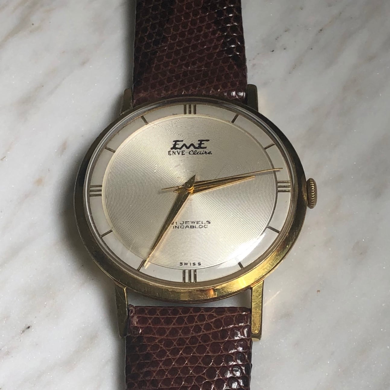 vintage ENVE manual winding watch | NOIR ONLINE