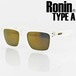 Ronin Eyewear サングラス ロニンアイウエア UVカット TYPE-A アジアンフィット 紫外線対策 偏光レンズ TYPE-A マットクリア/ゴールドミラー