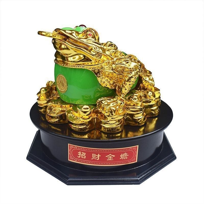 蛙 カエル 金 ゴールド 黄金 置物 オブジェ 高級感 財運 金運 開運