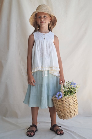 House of Paloma / Sophia Skirt_Ciel Linen(2y,3y,4y,5y,6y)