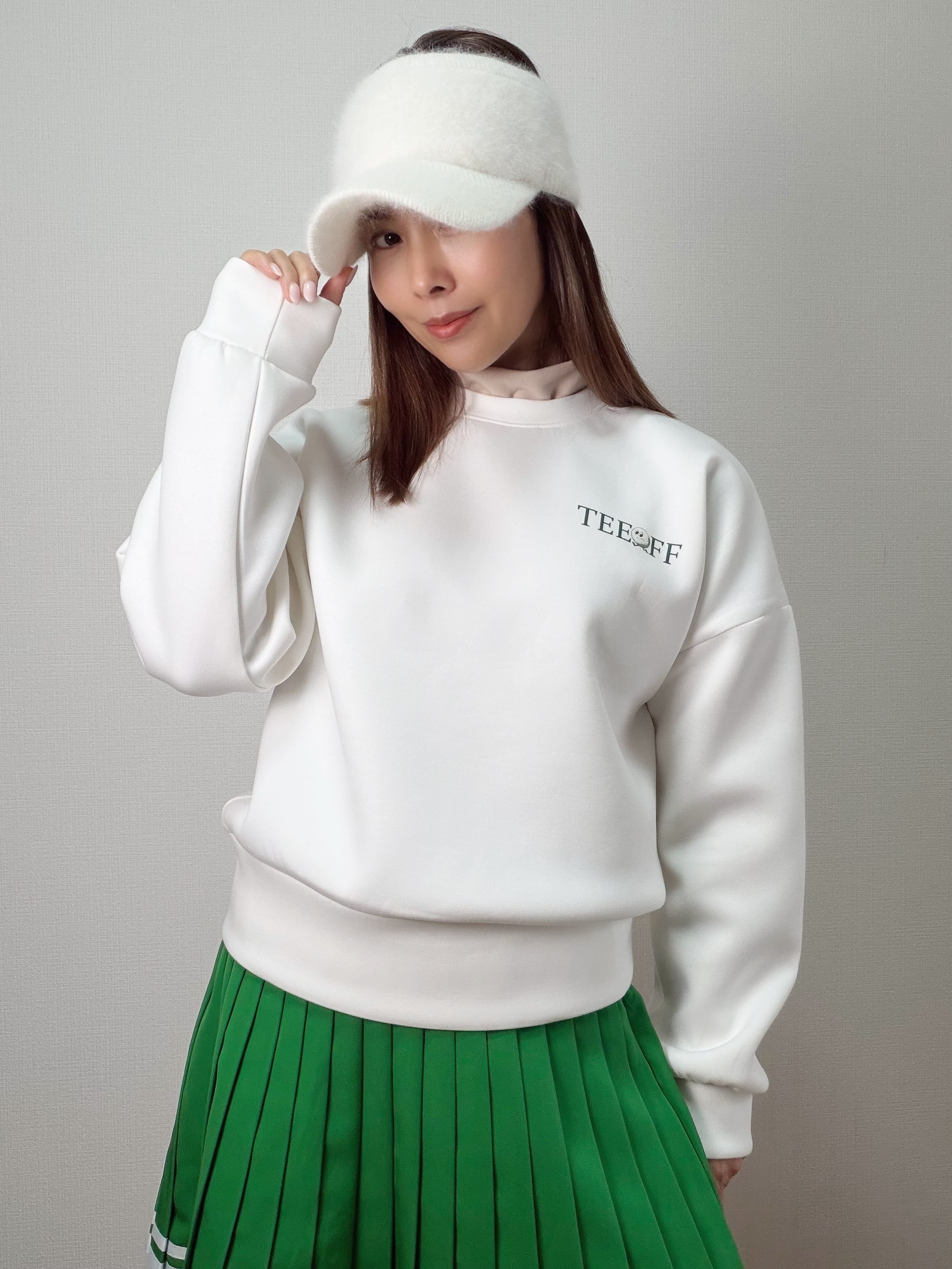 ecrof golf セットアップ 即納＊【セットアップ可能】 Teeoff Graphic Golf Sweatshirt （Ivory